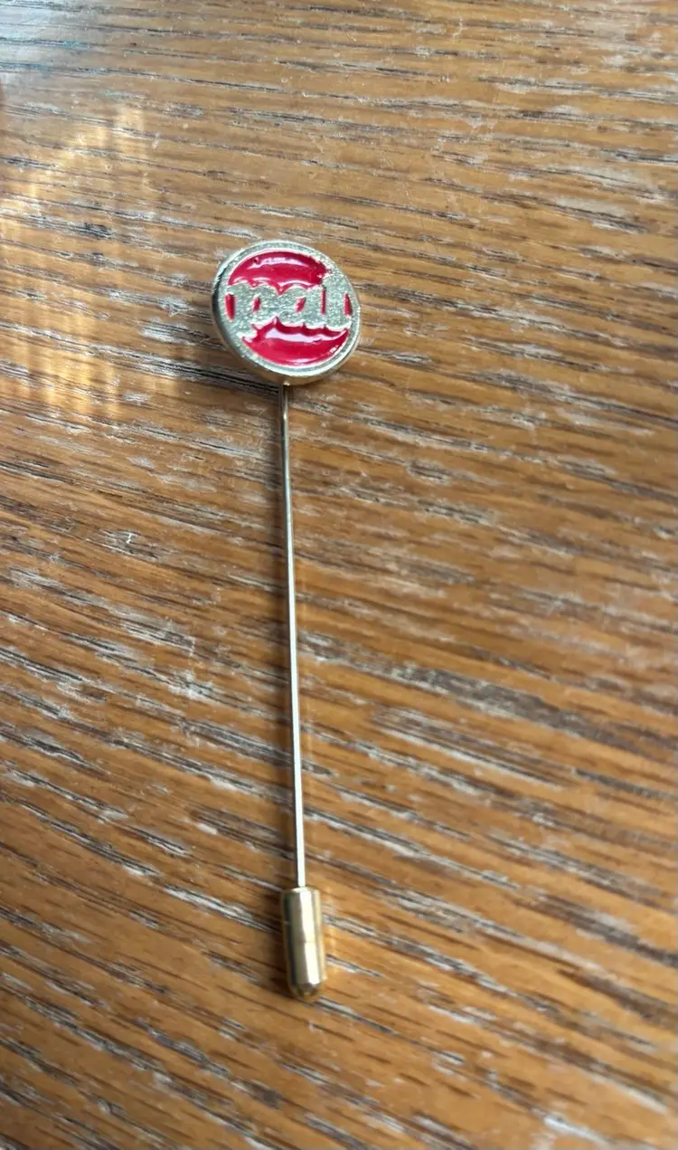 VINTAGE RED AND SILVER “PAL” LAPEL PIN