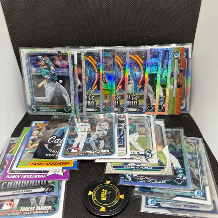 Seattle Mariners 25 Card Lot RC, 1st, Parallels, Insets 2024 2025