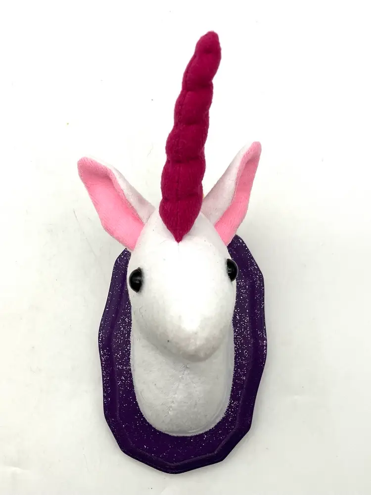 BIN - Contemporary Faux Taxidermy Zooguu Stuffed Unicorn Head