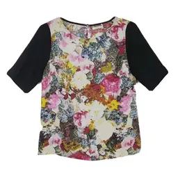 KIMCHI BLUE Women’s Size Medium Blouse Top Floral Career Dark Academia Keyhole