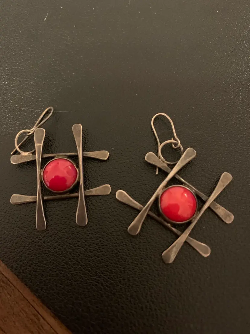 Sterling Native American Earrings By J.Hayes