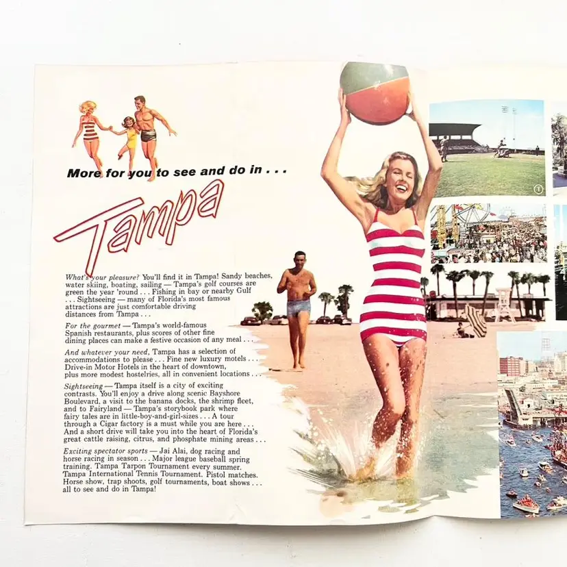 Tampa Chamber of Commerce Hillsborough County Florida Brochure Vtg 1950s 1960s
