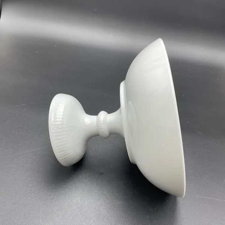 Royal Copenhagen White Fluted Plain Trifle Bowl #428 Pedestal Compote