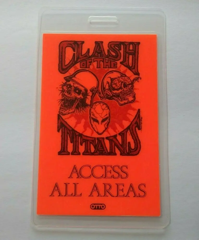 Anthrax Megadeth Slayer Clash Of The Titans Tour Backstage Pass Heavy Metal 1990