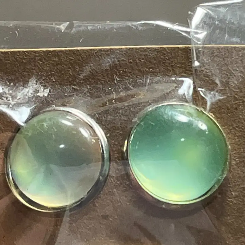 Stud Moonstone Earrings Made By Me - As Shown In Picture