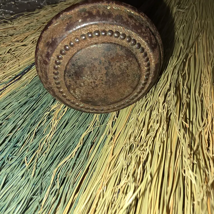 Vintage Beaded Bronze Door Knob Altar Besom — One‑of‑a‑Kind, Made to Order