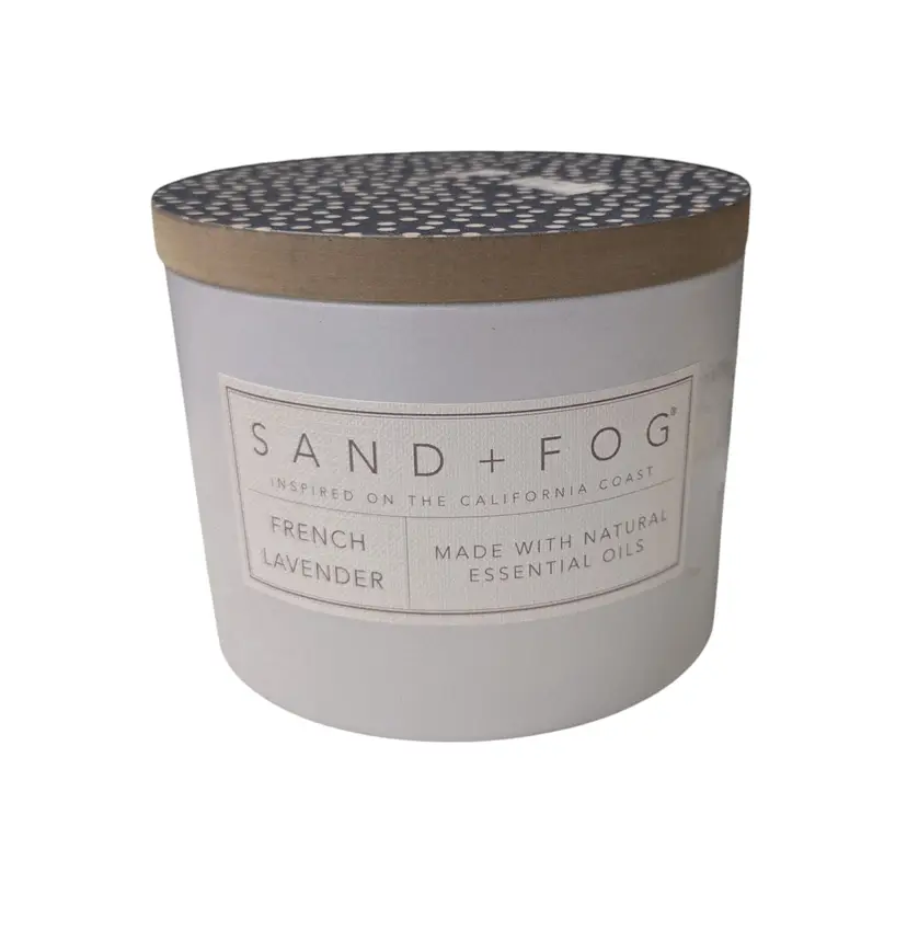 Sand + Fog 12 oz. French Lavender Candle with Lid - 2 Wick