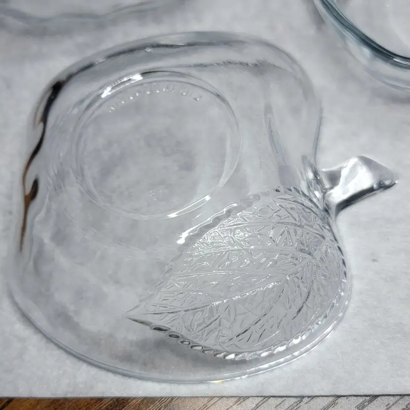 Vintage Glass Apple Dishes Set of 7 ***READ****