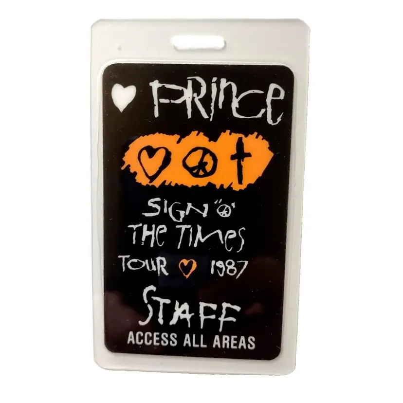 Prince Sign O The Times UNUSED Backstage Pass Original 1987 Funk Soul Pop Rock