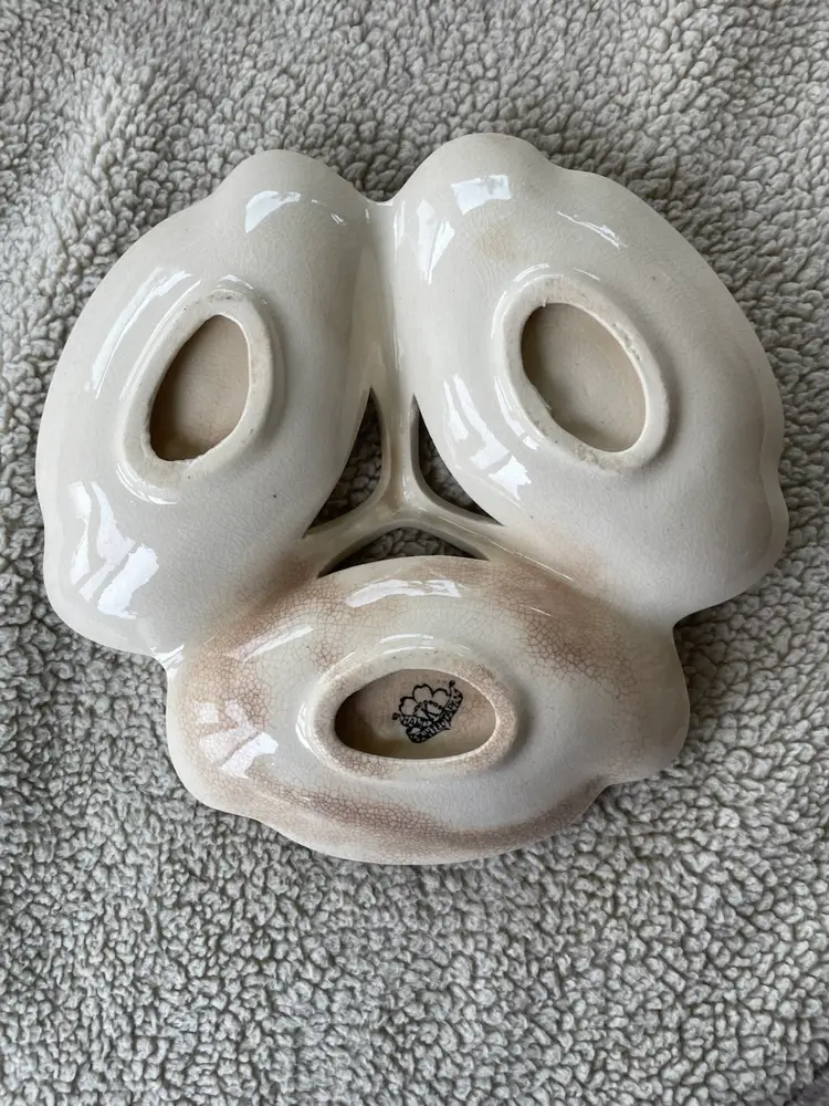 Hand Painted Three Section Trinket Dish