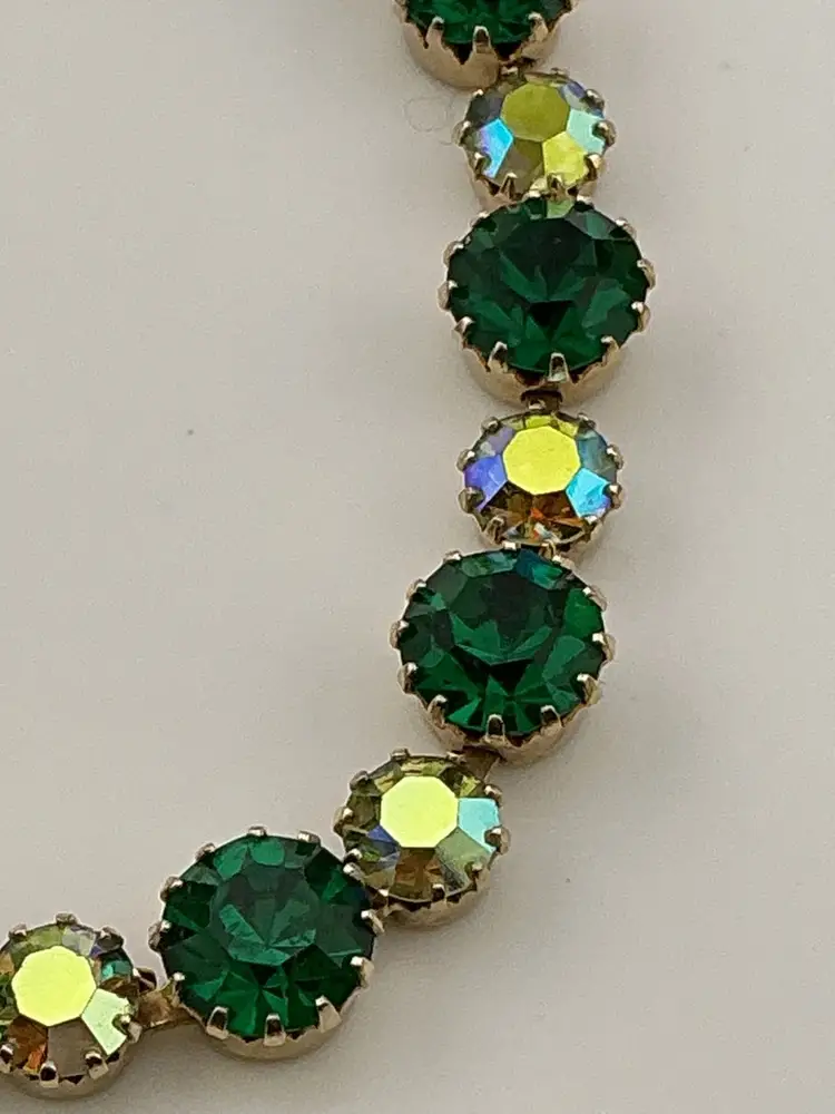 Weiss Green AB Rhinestone Bracelet
