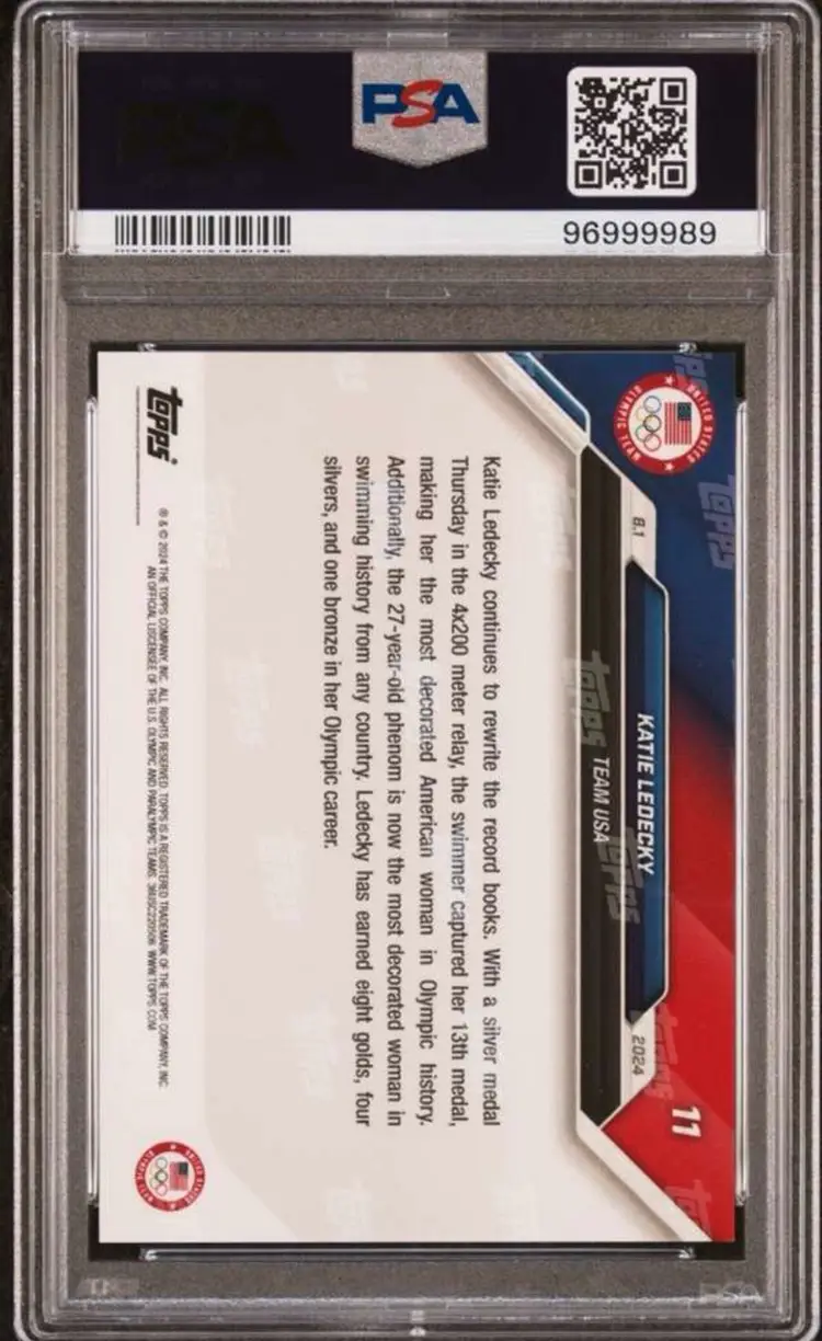 2024 Topps Now Olympic Games Katie Ledecky PSA 10