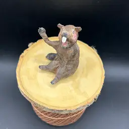 15. Made By Me Spun Cotton Frightened Ground Hog