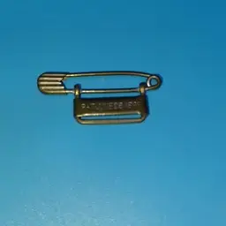 Antique safety pin with placard that States patent June 23rd 1885