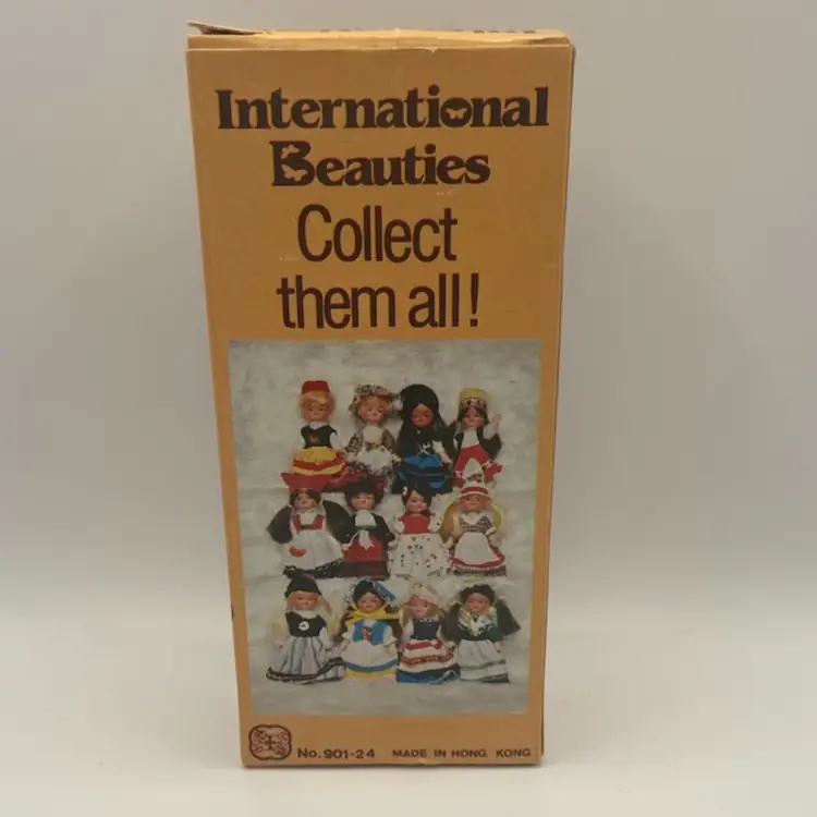 Vintage International Beauties Doll, 5 1/2”, Original Box