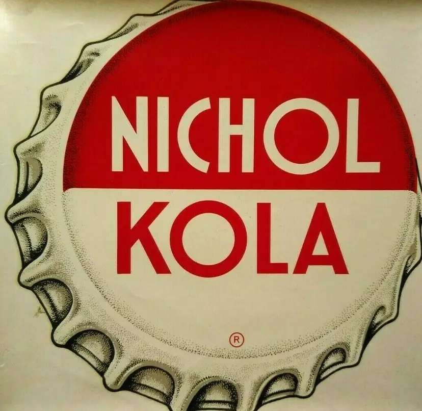 Nichol Kola Soda Window Decal Sign 1940 Original Cola Bottle Cap NOS Original