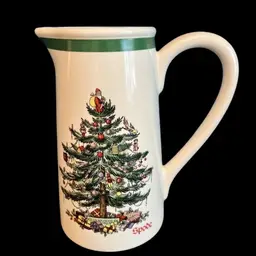 Vintage Spode Christmas Tree Design Windsor Jug Made in England about 7"T