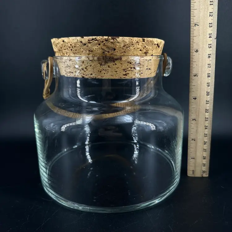 Clear Glass Jar With Cork Lid