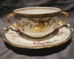 Vintage Tea Cup and Saucer Elite Works Limoges France