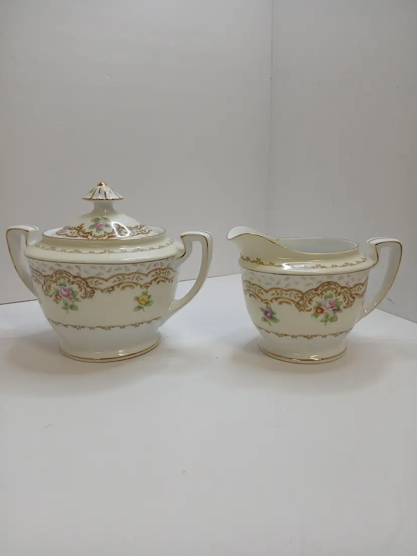 Noritake M 1637 Cream and Sugar