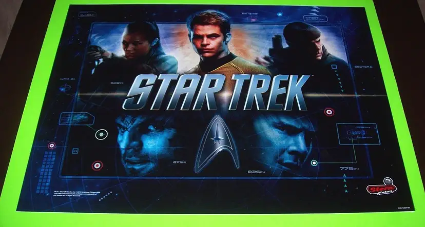 Star Trek Pinball Translite Sheet Original Unused Game Art Sci-Fi  Space Age