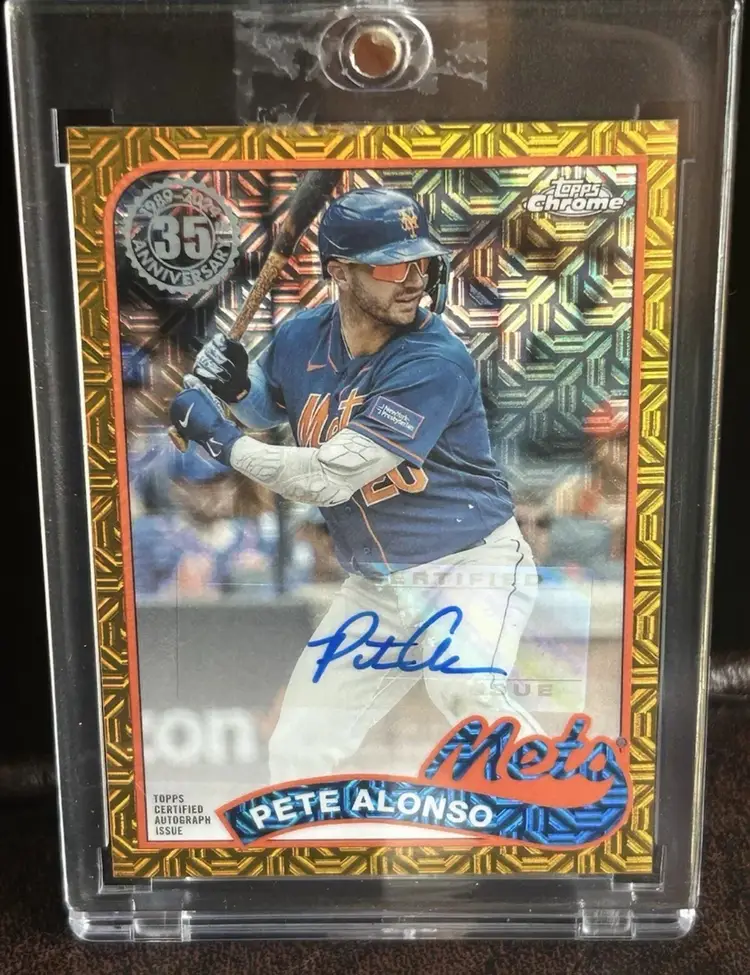 2024 Topps Series 1 - Chrome Silver Pack Gold Refractor #T89C-27 Pete Alonso /50