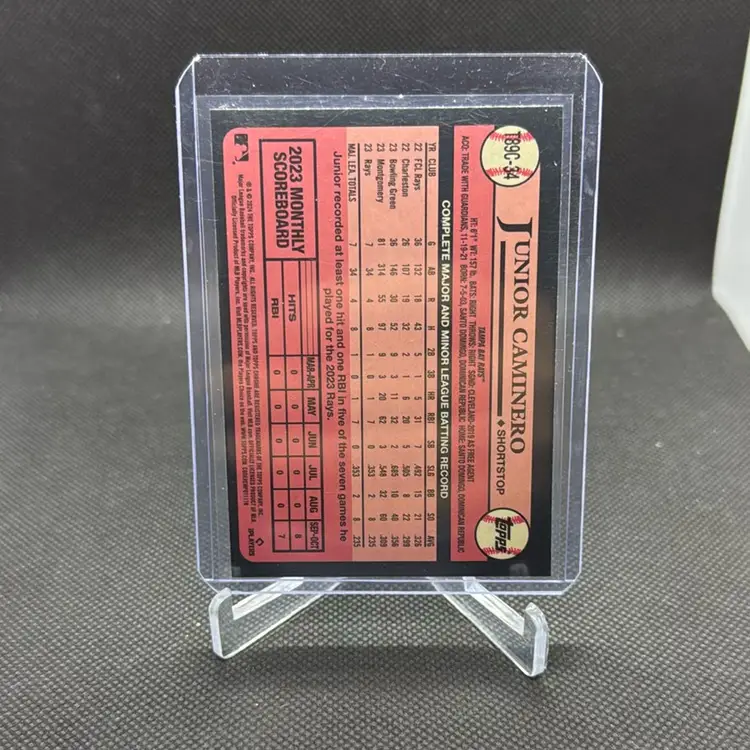 2024 Topps Silver Pack JUNIOR CAMINERO 1989 Chrome Mojo Refractor Rookie