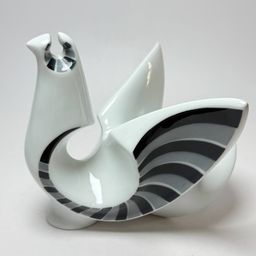 Sargadelos Pomba Paloma N°4 Spanish Porcelain Pigeon Bird Black Gray White MCM