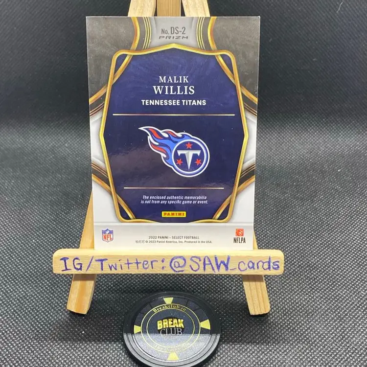 Malik Willis 2022 Select Draft Selections Red Tennessee Titans