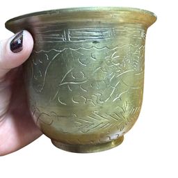 Brass Bowl Planter