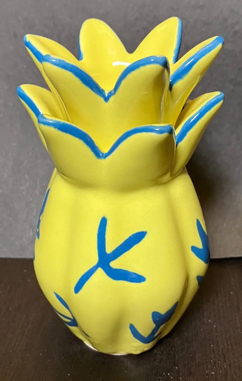 Retired Anthropologie Cara Figural Candle Holder Yellow Pineapple