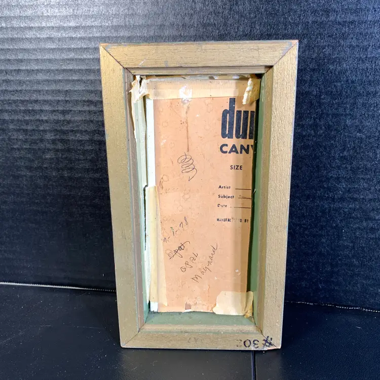 Hand Painted & Signed Picture of Butter Churn