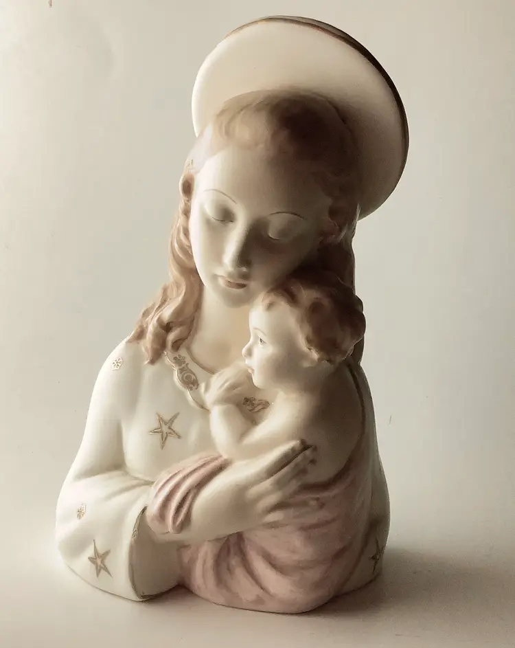 Christmas Mother and Child Planter Unique