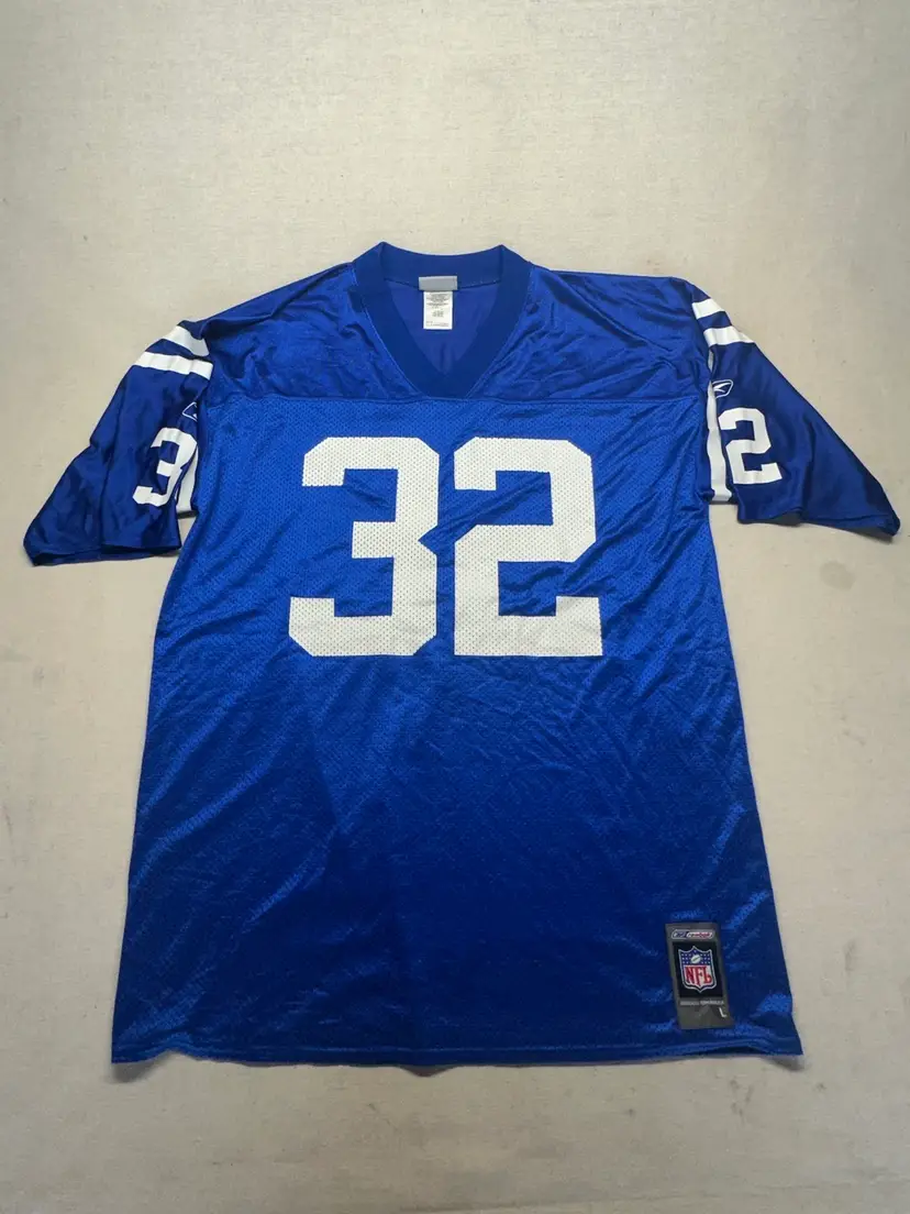 INDIANAPOLIS COLTS Jersey Mens Large NFL Edgerrin James # 32 Pullover Reebok