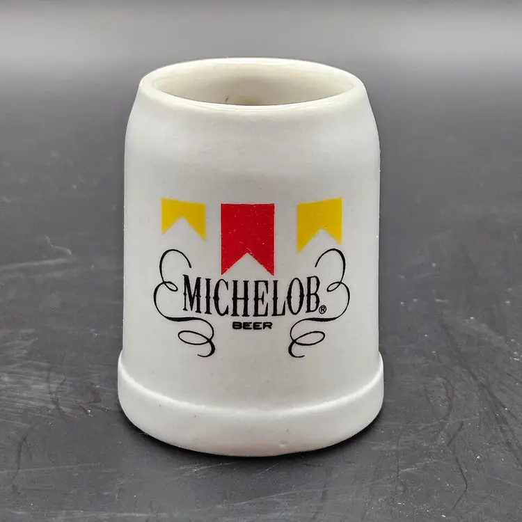 MICHELOB Miniature Stein Mini Beer Mug Bar Decor Vintage Ceramarte Brazil
