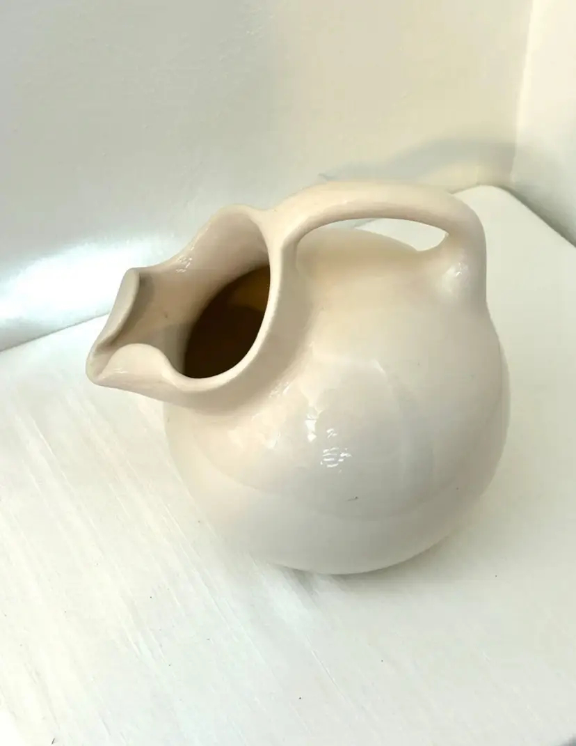 Vintage Pitcher Shenango China Tilt Water Pitcher Iced Tea Pitcher Ball Shape