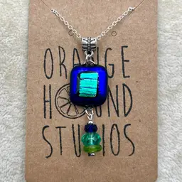 #103 “Ever Changing” Series — Designed by Me -- Dichroic Glass Necklace