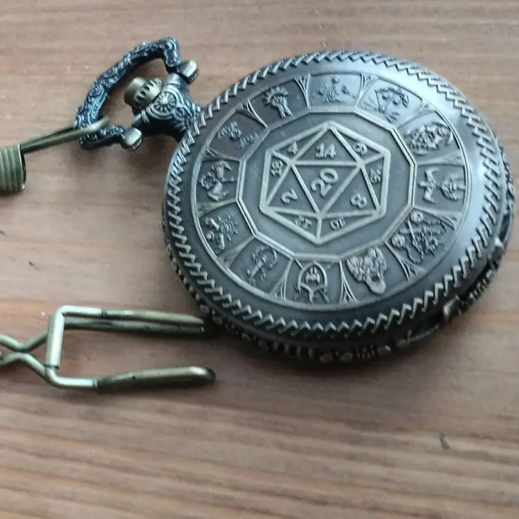 DnD Pocket Watch w/ Dice