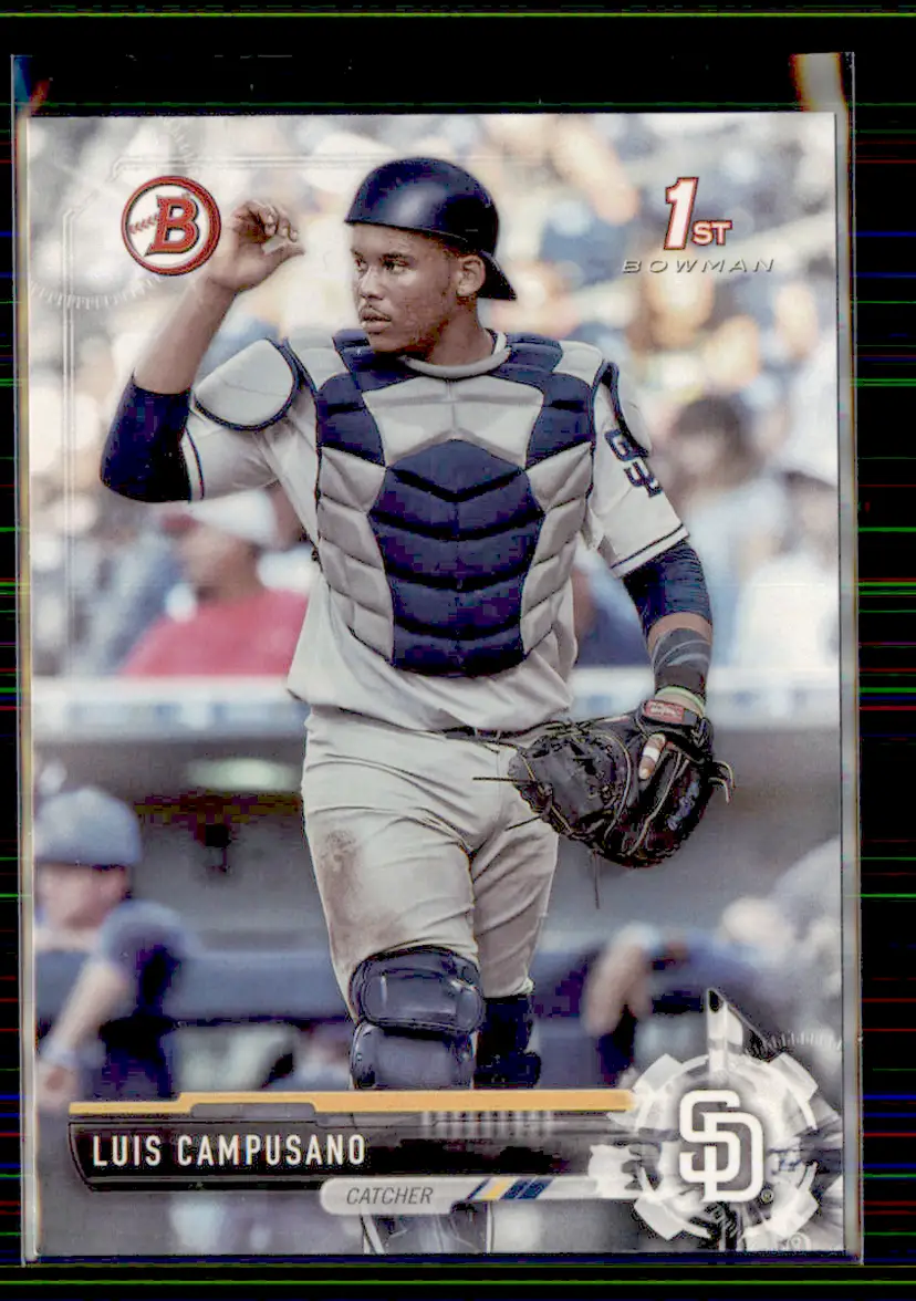 Luis Campusano 2017 Bowman Draft #BD-46 - San Diego Padres - (130-34)