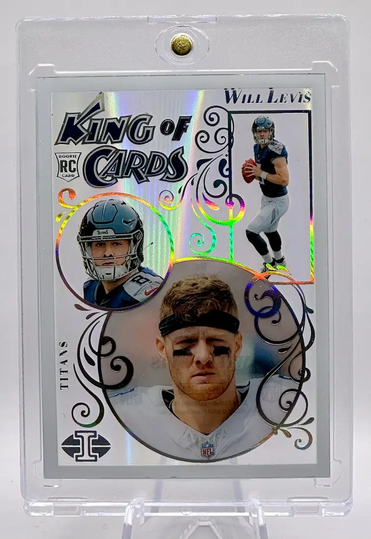 Will Levis 2023 Illusions SSP CASE HIT Rookie KING OF CARDS Rainbow Holo Tennessee Titans