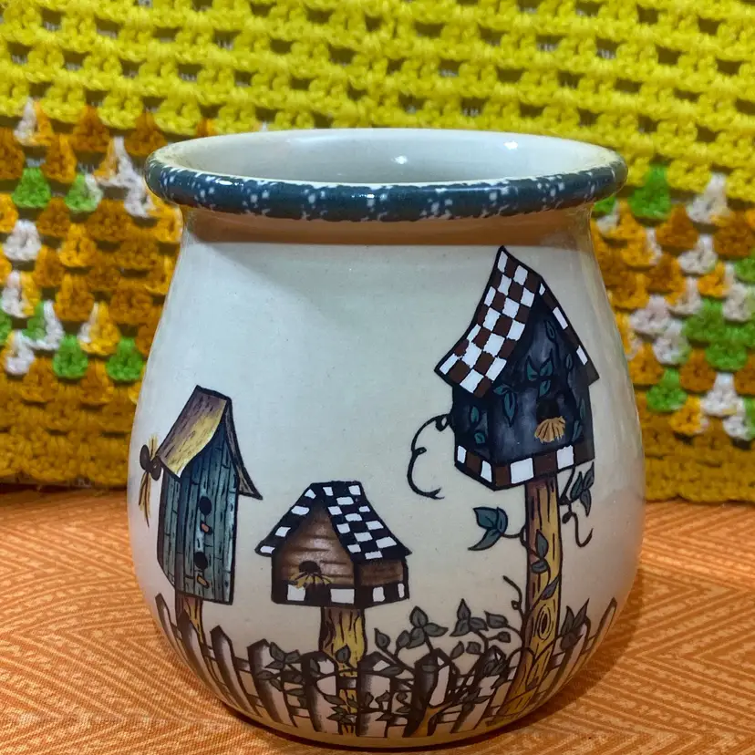 Birdhouse Utensil Crock