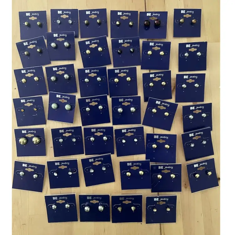 Lot Of 40 Assorted Stud Earrings NOS