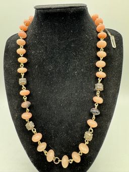 Vintage Natural Stone Necklace With Beautiful Hook