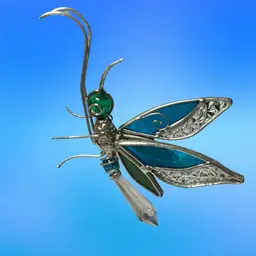 3 Beautiful Dragonfly Stained Glass, Metal With Beaded Bodies Dragonflies.