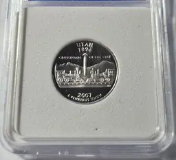 2007-S Utah SILVER 1st Day of Issue Ultra Cameo