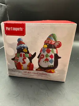 Pier 1 Winter Penguins Salt & Pepper Shakers