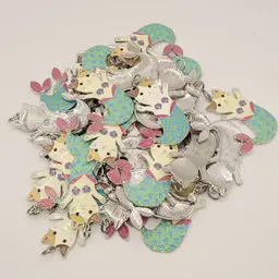 Lot of 35 Metal Cat Mermaid Keychain Charms Party Favors Shells Souvenir Resell