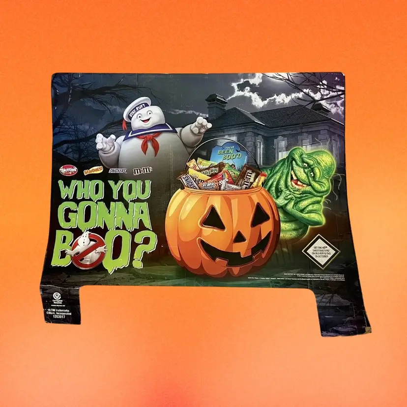 GHOSTBUSTERS STORE COUNTER DISPLAY Candy Who You Gonna Boo 2016 Halloween Large