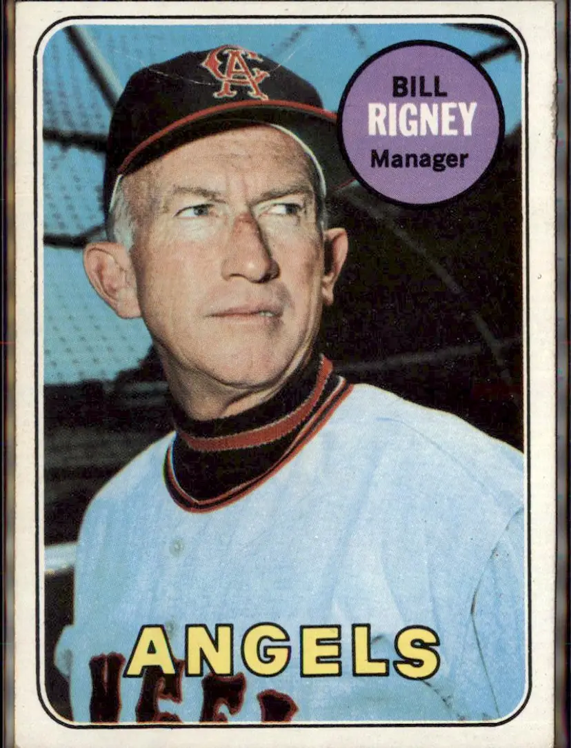 1969 Topps #182 Bill Rigney - (pk3) - California Angels