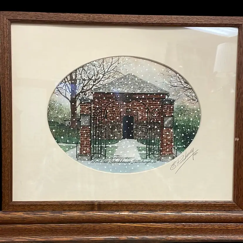 Fort Pitt Blockhouse Hand Tinted By E Pinkney Signed
